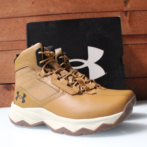 Under Armour UA Stellar G2 6" Tactical Boots Men’s 8.5 Brown Durable Lightweight - Picture 1 of 8